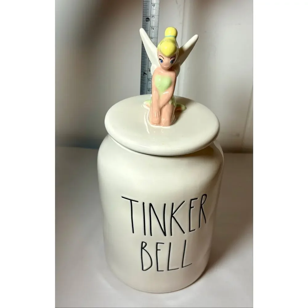 Rae Dunn Disney “TINKER BELL” Baby Canister Tinker Bell Fairy Topper